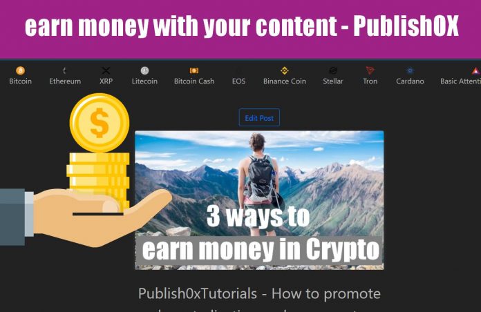 earn money with your content on Publish0x